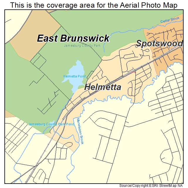 Helmetta, NJ location map 