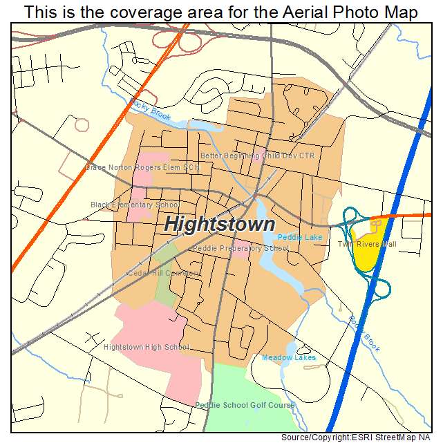 Hightstown, NJ location map 