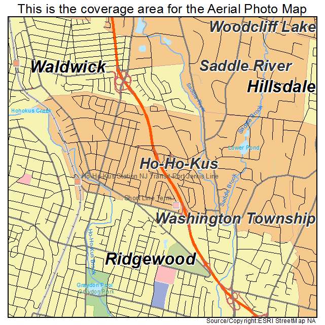 Ho Ho Kus, NJ location map 