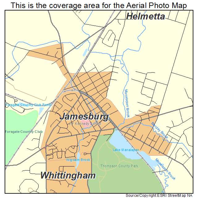 Jamesburg, NJ location map 