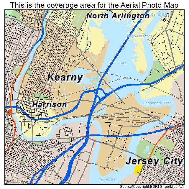 Kearny, NJ location map 