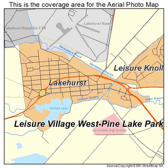 Lakehurst, NJ location map 