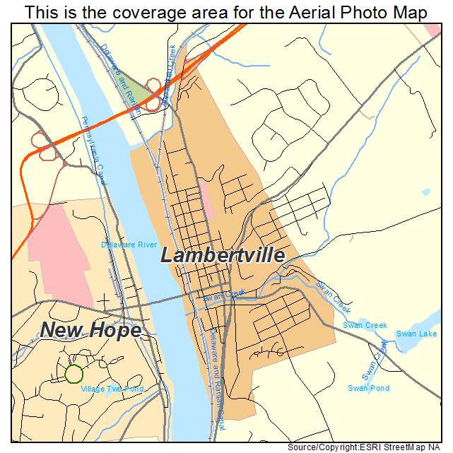 Lambertville, NJ location map 