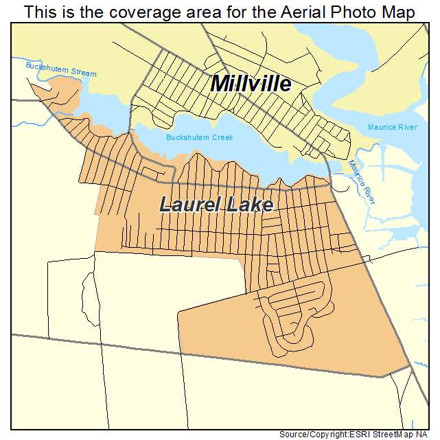 Laurel Lake, NJ location map 