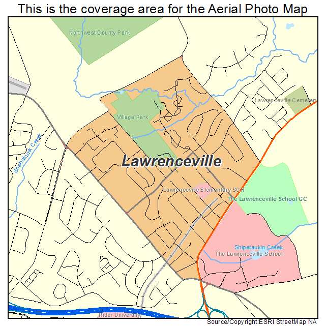 Aerial Photography Map Of Lawrenceville Nj New Jersey