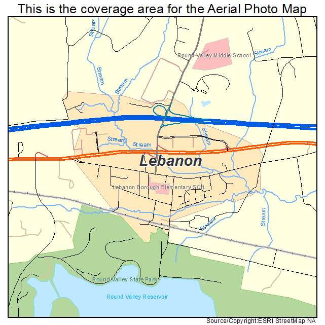 Lebanon, NJ location map 