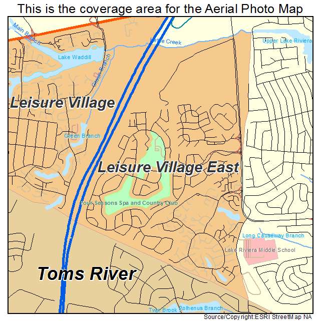 Leisure Village East, NJ location map 