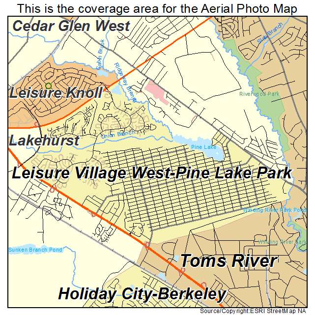 Leisure Village West Pine Lake Park, NJ location map 