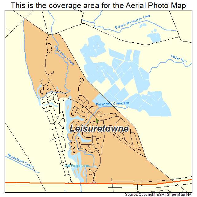 Leisuretowne, NJ location map 