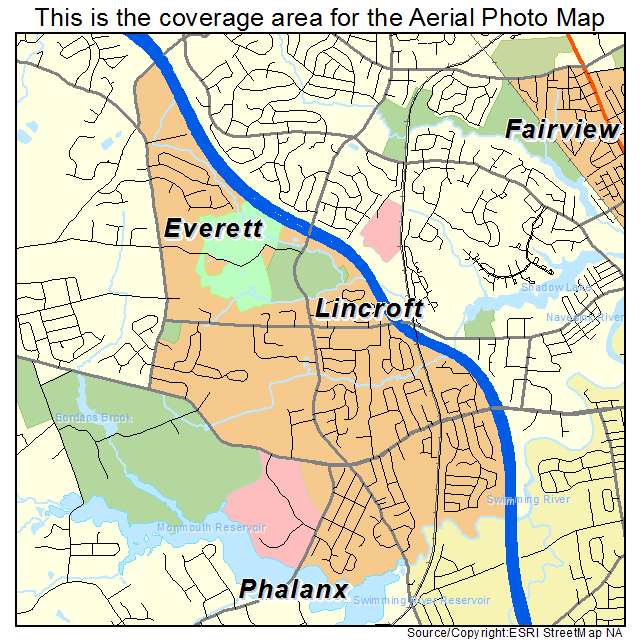 Lincroft, NJ location map 
