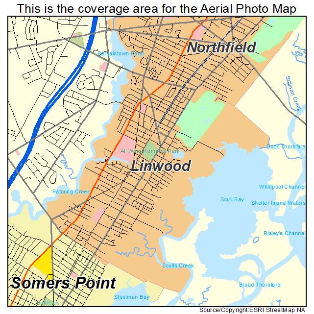 Linwood, NJ location map 