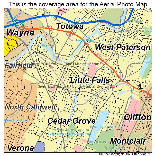 Little Falls, NJ location map 