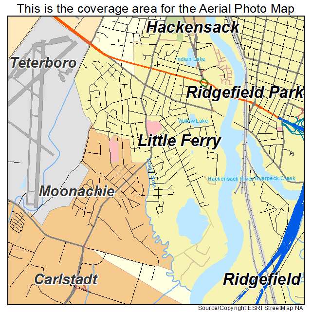 Little Ferry, NJ location map 