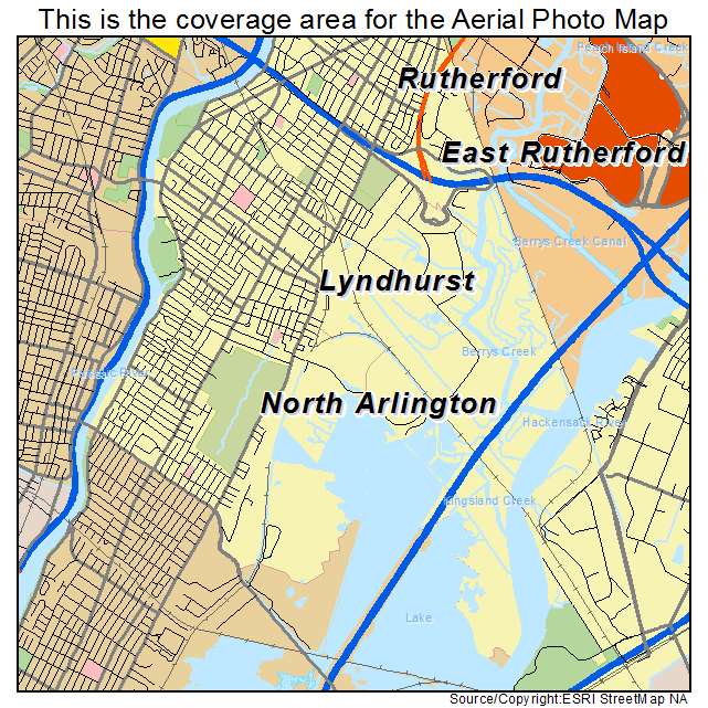 Lyndhurst, NJ location map 