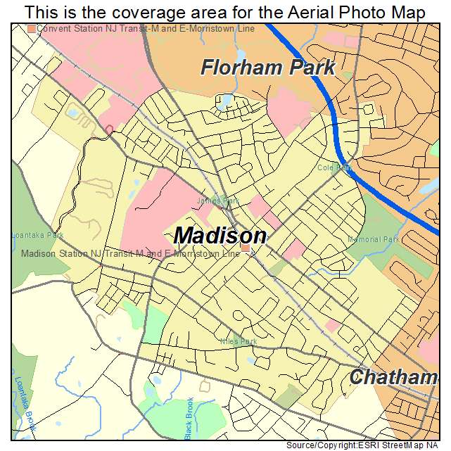 Madison, NJ location map 