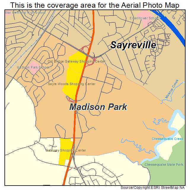 Madison Park, NJ location map 