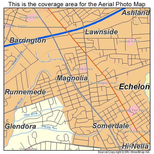 Magnolia, NJ location map 