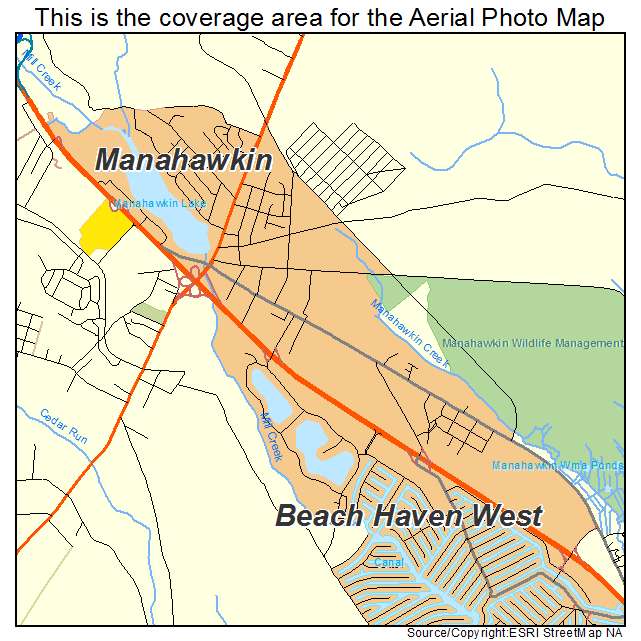 Manahawkin, NJ location map 