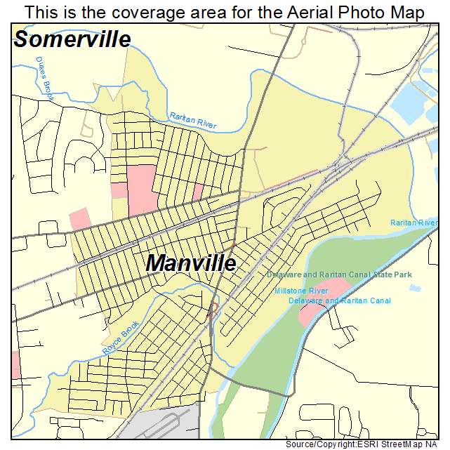 Manville, NJ location map 