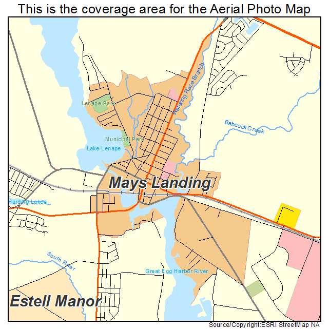 Mays Landing, NJ location map 