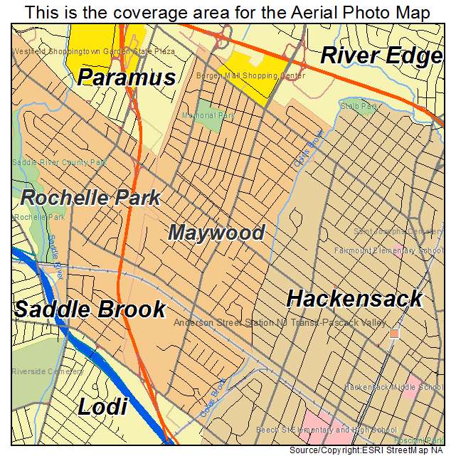 Maywood, NJ location map 