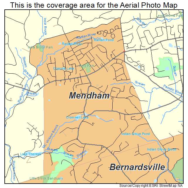 Mendham, NJ location map 