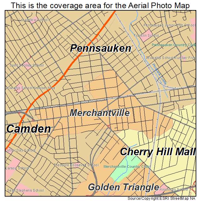 Merchantville, NJ location map 