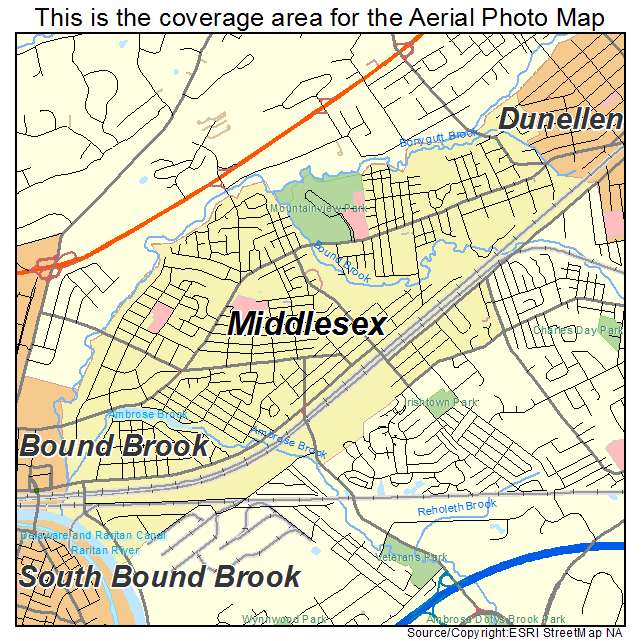 Middlesex, NJ location map 