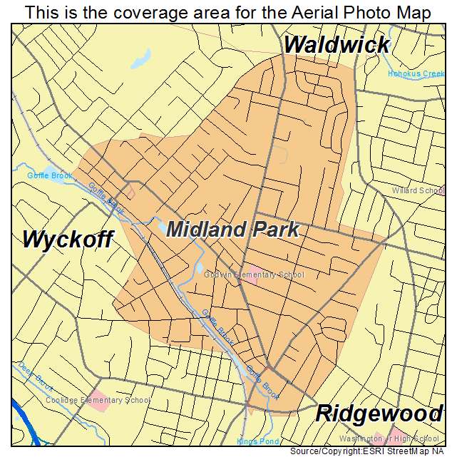 Midland Park, NJ location map 