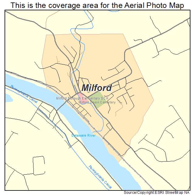 Milford, NJ location map 