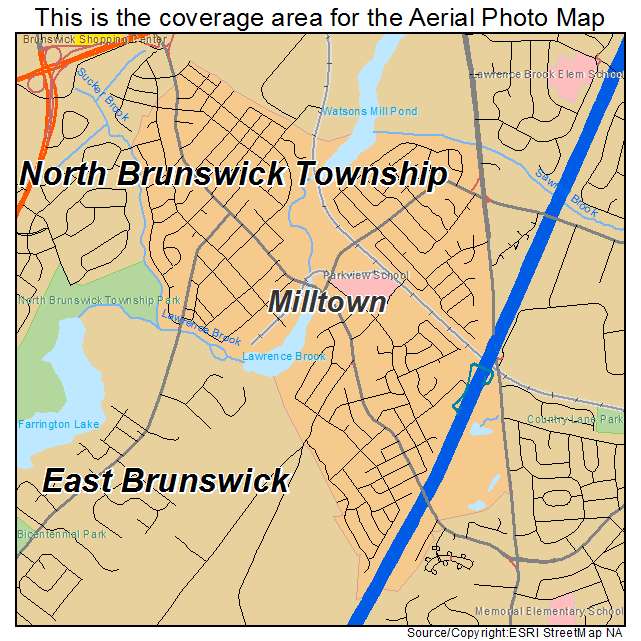 Milltown, NJ location map 