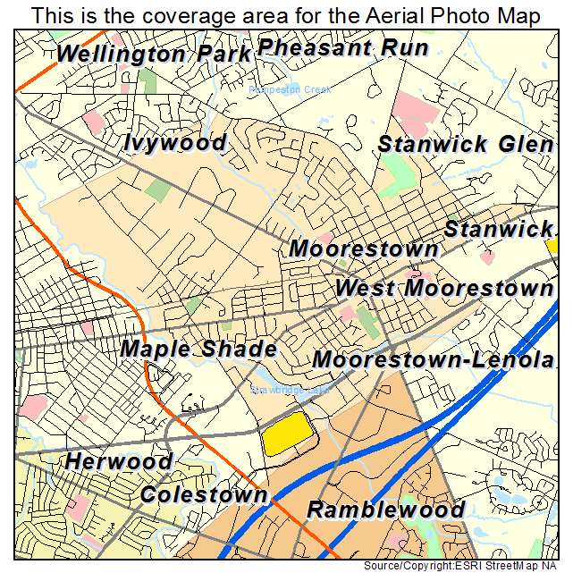 Moorestown Lenola, NJ location map 