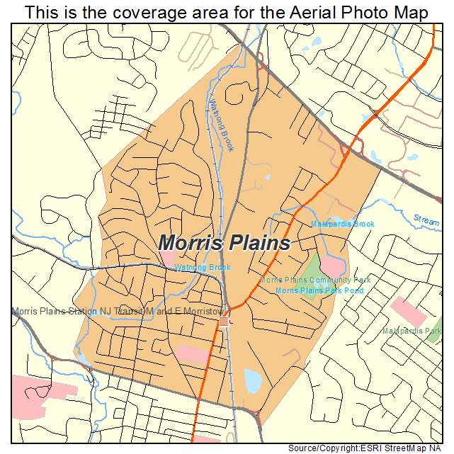 Morris Plains, NJ location map 