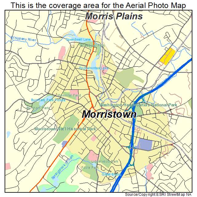 Morristown, NJ location map 