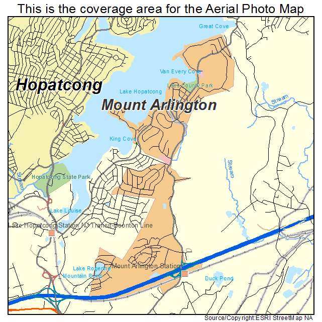 Mount Arlington, NJ location map 