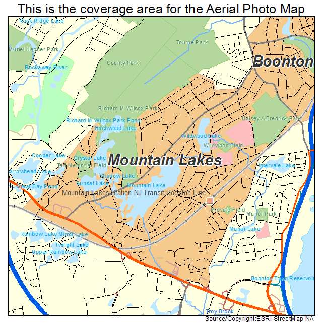 Mountain Lakes, NJ location map 