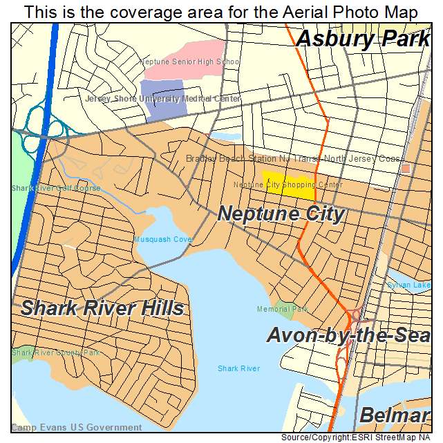 Neptune City, NJ location map 