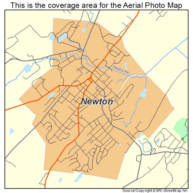 Newton, NJ location map 