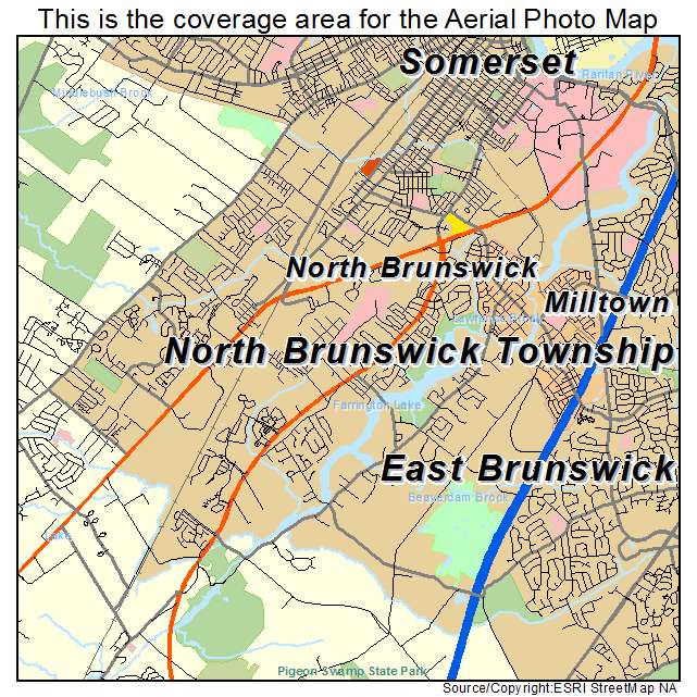 North Brunswick Township, NJ location map 