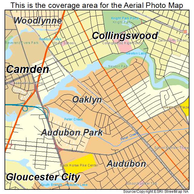 Oaklyn, NJ location map 