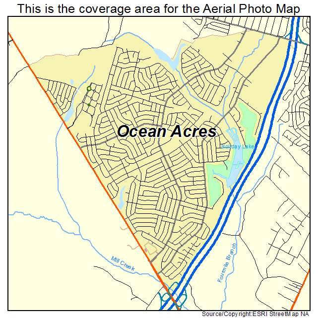 Ocean Acres, NJ location map 