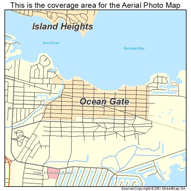 Ocean Gate, NJ location map 