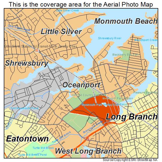 Oceanport, NJ location map 