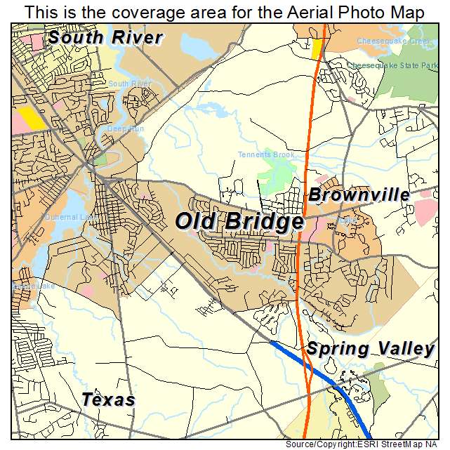 Old Bridge, NJ location map 