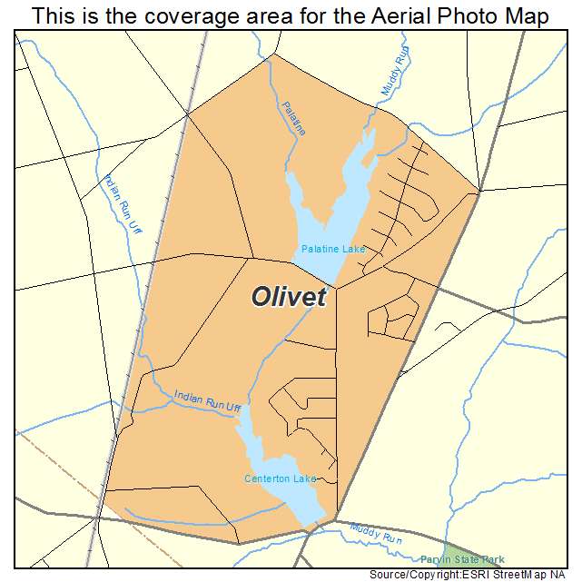 Olivet, NJ location map 
