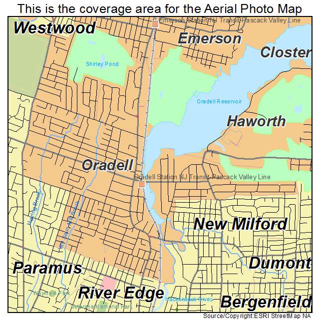 Oradell, NJ location map 