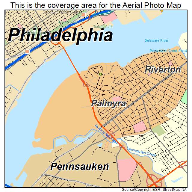 Palmyra, NJ location map 