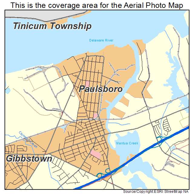 Paulsboro, NJ location map 