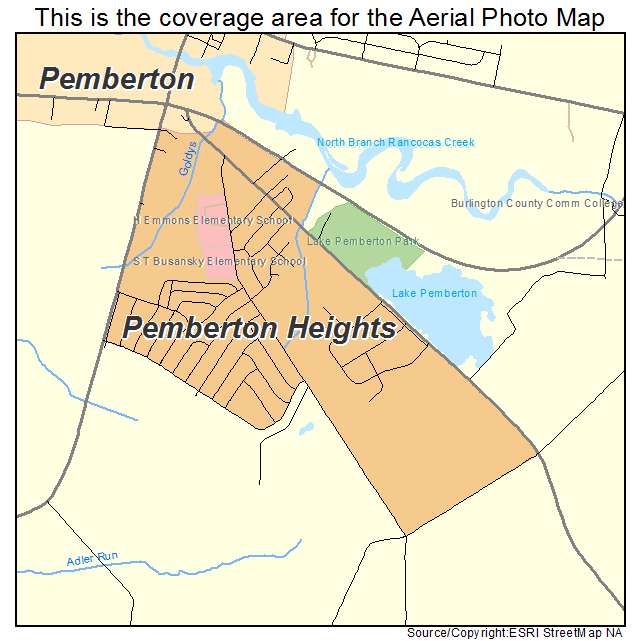 Pemberton Heights, NJ location map 
