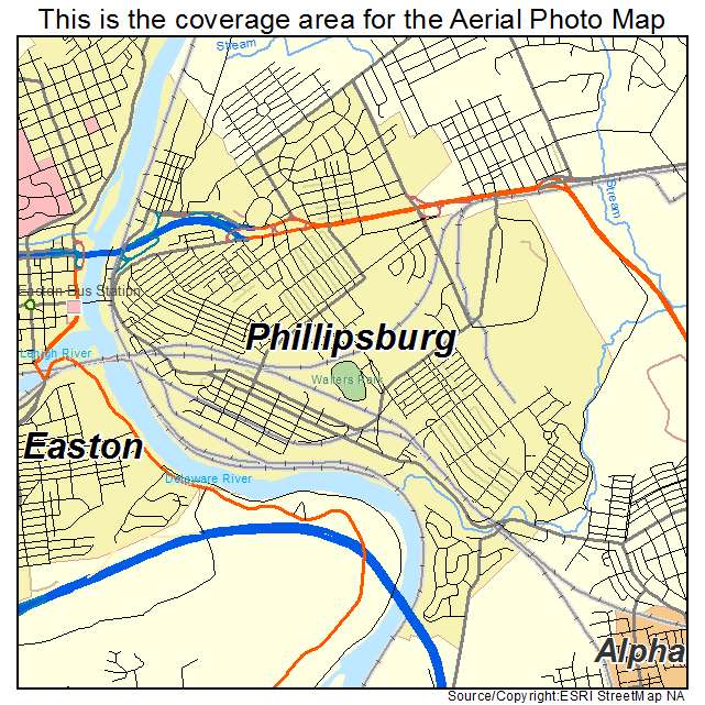 Phillipsburg, NJ location map 